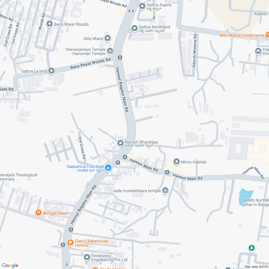 Map showing The Light Artillery Byrathi location